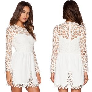 Saylor josie Lace Long sleeve Dress size XS White